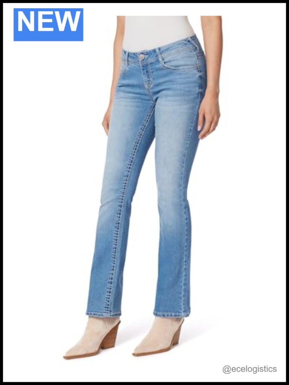Women's Curvy Low Rise Slim Flare Jeans, Insta Stretch Denim, 32" Inseam, Sizes